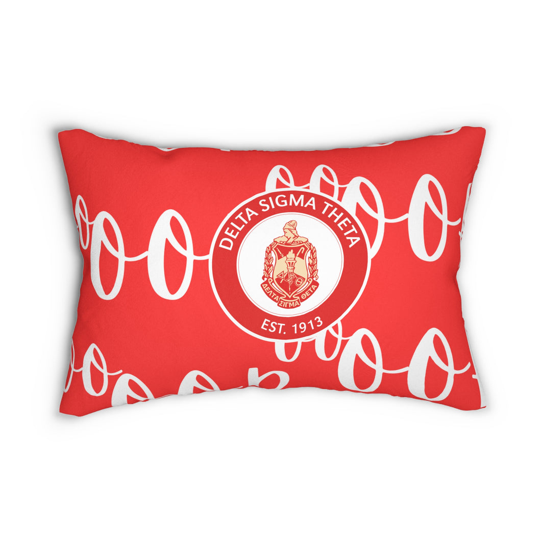 Greek DST Spun Polyester Lumbar Pillow