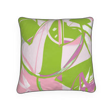 Load image into Gallery viewer, Greek AKA Pink and Green Pillow
